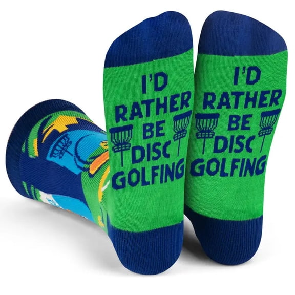 Lavley I'd Rather Be Disc Golfing Socks