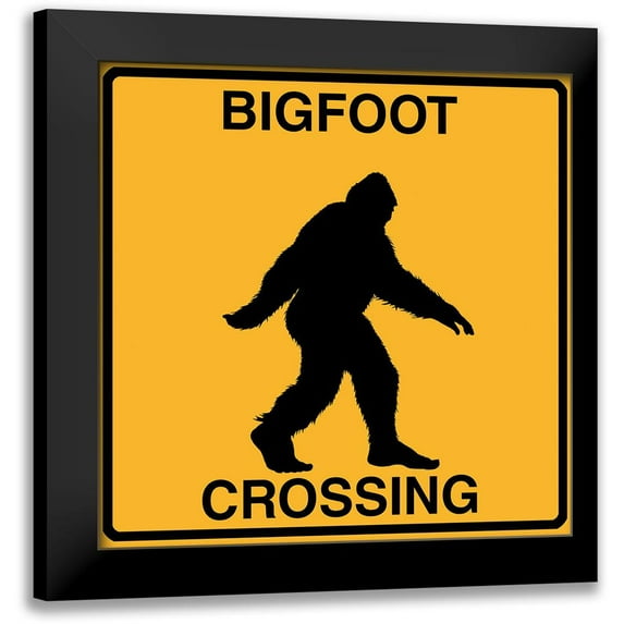 Lavoie, Tina 12x12 Black Modern Framed Museum Art Print Titled - Bigfoot Crossing