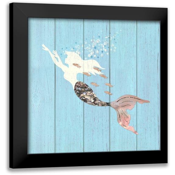 Lavoie, Tina 12x12 Black Modern Framed Museum Art Print Titled - Swimming With The Fishes II