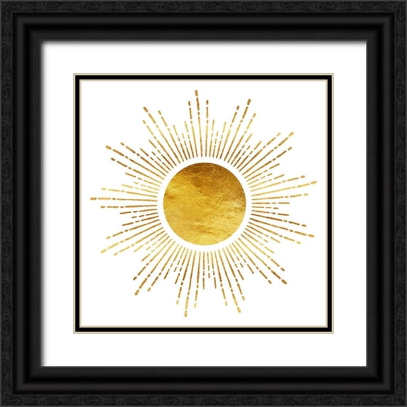 Lavoie, Tina 12x12 Black Ornate Wood Framed with Double Matting Museum Art Print Titled - Golden Sun Blanche
