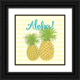 thumbnail image 1 of Lavoie, Tina 12x12 Black Ornate Wood Framed with Double Matting Museum Art Print Titled - Pineapple Aloha, 1 of 4
