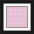 thumbnail image 1 of Lavoie, Tina 12x12 Black Ornate Wood Framed with Double Matting Museum Art Print Titled - Pink Watercolor Houndstooth, 1 of 4