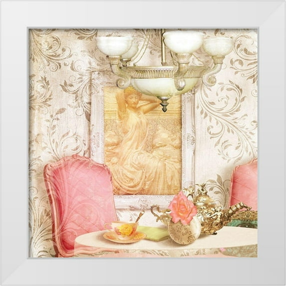 Lavoie, Tina 12x12 White Modern Wood Framed Museum Art Print Titled - Hotel Regina Paris Tea Room I