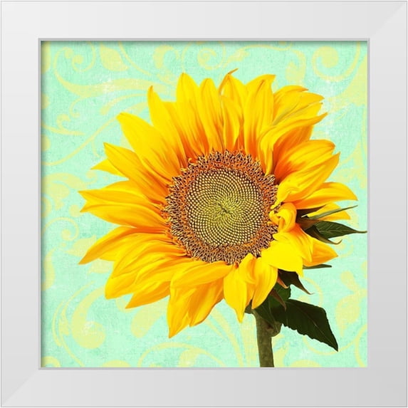 Lavoie, Tina 12x12 White Modern Wood Framed Museum Art Print Titled - Summer Sunflower