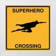 thumbnail image 1 of Lavoie, Tina 12x12 White Modern Wood Framed Museum Art Print Titled - Super Hero Crossing, 1 of 4