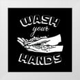 thumbnail image 1 of Lavoie, Tina 12x12 White Modern Wood Framed Museum Art Print Titled - Wash Your Hands BnW, 1 of 4