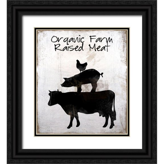 Lavoie, Tina 12x13 Black Ornate Wood Framed with Double Matting Museum Art Print Titled - Organic Farm Raised Meat