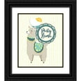 thumbnail image 1 of Lavoie, Tina 12x14 Black Ornate Wood Framed with Double Matting Museum Art Print Titled - Party Llama, 1 of 4