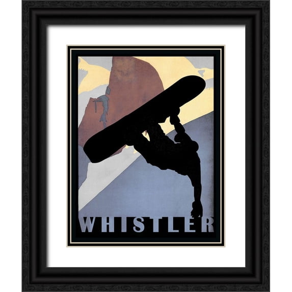 Lavoie, Tina 12x14 Black Ornate Wood Framed with Double Matting Museum Art Print Titled - Whistler Mountain Winter Sports II