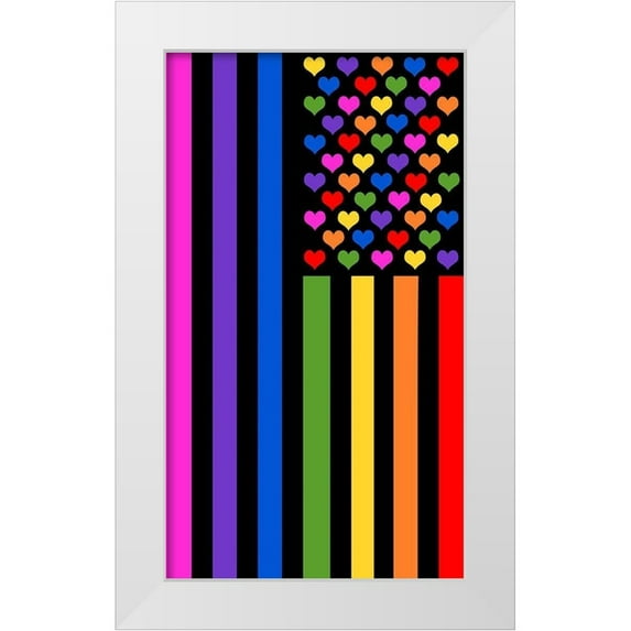 Lavoie, Tina 12x18 White Modern Wood Framed Museum Art Print Titled - Pride Flag