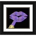 thumbnail image 1 of Lavoie, Tina 13x12 Black Ornate Wood Framed with Double Matting Museum Art Print Titled - Iridescent Glitter Kiss Lavender, 1 of 4