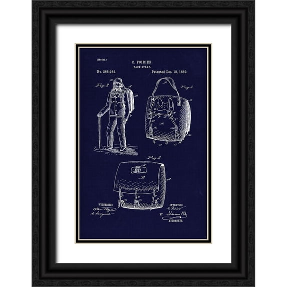 Lavoie, Tina 13x18 Black Ornate Wood Framed with Double Matting Museum Art Print Titled - 1882 Back Pack