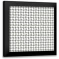 thumbnail image 1 of Lavoie, Tina 15x15 Black Modern Framed Museum Art Print Titled - Silver Houndstooth On White, 1 of 5
