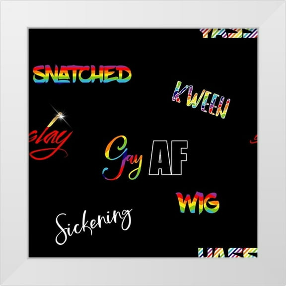 Lavoie, Tina 15x15 White Modern Wood Framed Museum Art Print Titled - LGBTQ Slang