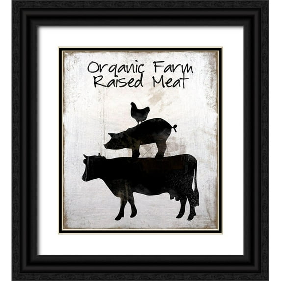 Lavoie, Tina 15x17 Black Ornate Wood Framed with Double Matting Museum Art Print Titled - Organic Farm Raised Meat