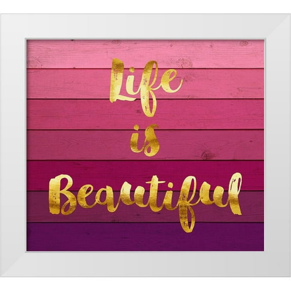 Lavoie, Tina 16x15 White Modern Wood Framed Museum Art Print Titled - Life is Beautiful
