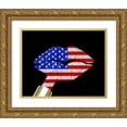 thumbnail image 1 of Lavoie, Tina 18x15 Gold Ornate Wood Framed with Double Matting Museum Art Print Titled - Patriotic Lips I, 1 of 4