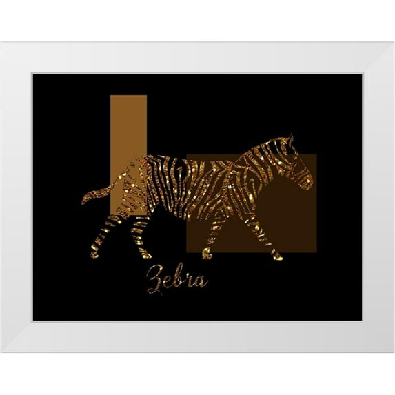 Lavoie, Tina 18x15 White Modern Wood Framed Museum Art Print Titled - Gilt Zebra