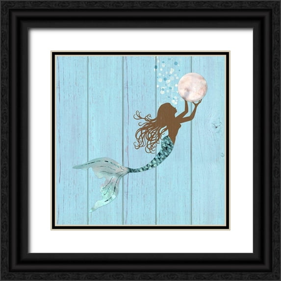 Lavoie, Tina 20x20 Black Ornate Wood Framed with Double Matting Museum Art Print Titled - Gathering Pearls I
