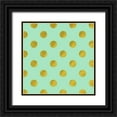 thumbnail image 1 of Lavoie, Tina 20x20 Black Ornate Wood Framed with Double Matting Museum Art Print Titled - Golden Mint Dots, 1 of 4