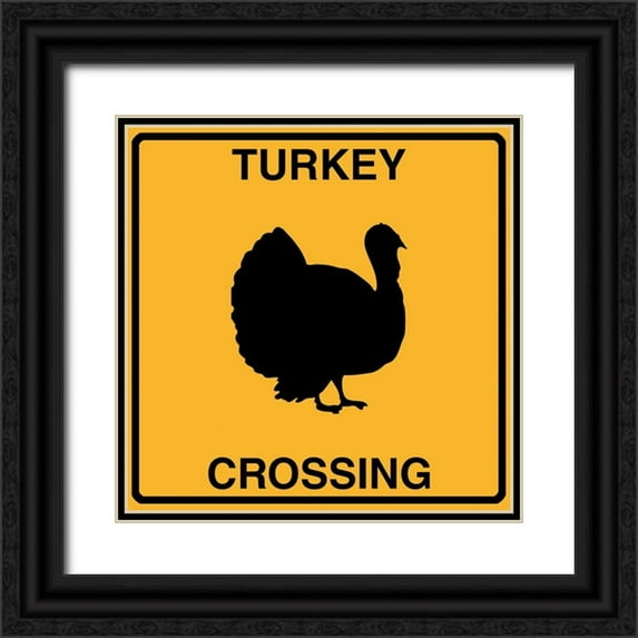 Lavoie, Tina 20x20 Black Ornate Wood Framed with Double Matting Museum Art Print Titled - Turkey Crossing