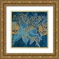 thumbnail image 1 of Lavoie, Tina 20x20 Gold Ornate Wood Framed with Double Matting Museum Art Print Titled - Teal Garden Summer, 1 of 4