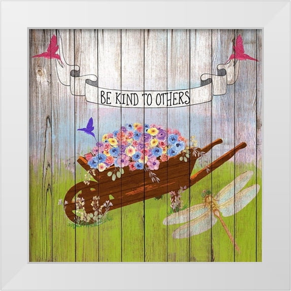 Lavoie, Tina 20x20 White Modern Wood Framed Museum Art Print Titled - Be Kind To Others