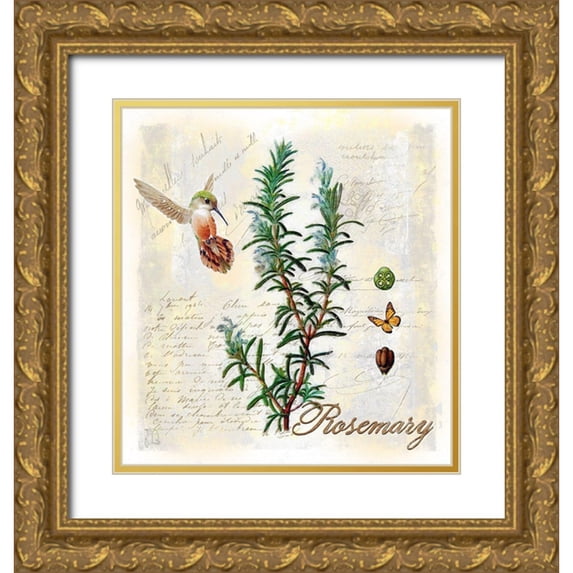 Lavoie, Tina 20x21 Gold Ornate Wood Framed with Double Matting Museum Art Print Titled - Rosemary Herb