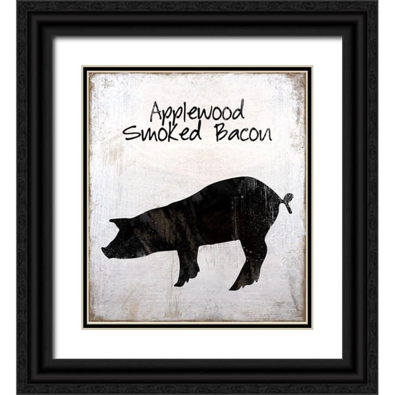 Lavoie, Tina 20x22 Black Ornate Wood Framed with Double Matting Museum Art Print Titled - Applewood Smoked Bacon