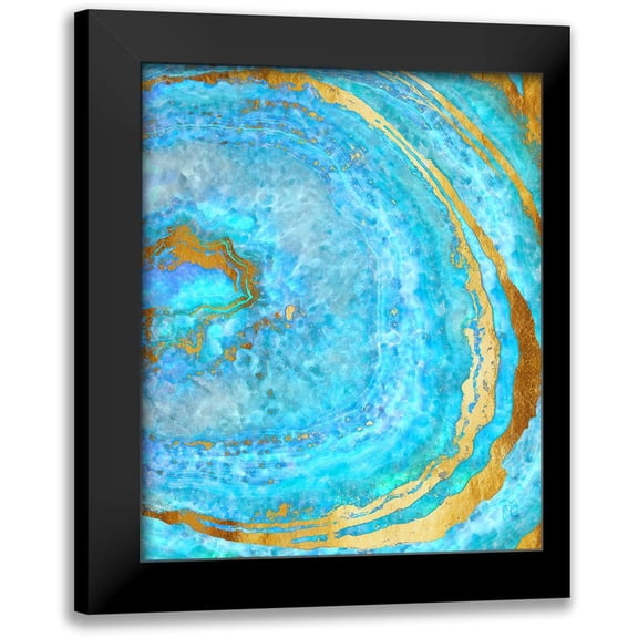 Lavoie, Tina 20x24 Black Modern Framed Museum Art Print Titled - Blue Agate Geode