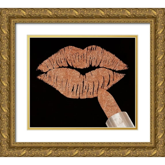 Lavoie, Tina 23x20 Gold Ornate Wood Framed with Double Matting Museum Art Print Titled - Rosegold Kiss