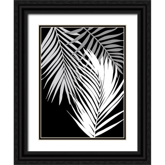 Lavoie, Tina 25x32 Black Ornate Wood Framed with Double Matting Museum Art Print Titled - Tropics In Black And White II