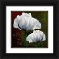 thumbnail image 1 of Lavoie, Tina 26x26 Black Ornate Wood Framed with Double Matting Museum Art Print Titled - Coquelicots En Vert, 1 of 4