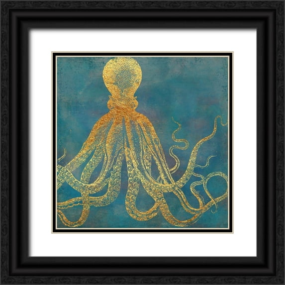 Lavoie, Tina 26x26 Black Ornate Wood Framed with Double Matting Museum Art Print Titled - Deep Sea Life Ii