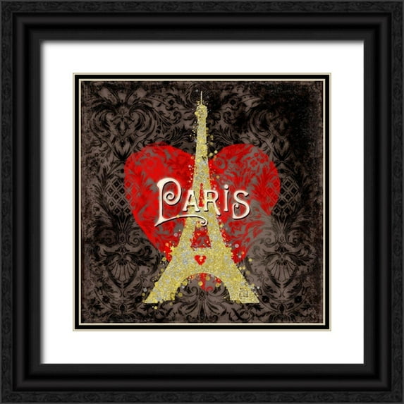 Lavoie, Tina 26x26 Black Ornate Wood Framed with Double Matting Museum Art Print Titled - Paris II
