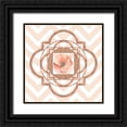 thumbnail image 1 of Lavoie, Tina 26x26 Black Ornate Wood Framed with Double Matting Museum Art Print Titled - Persian Rose Gold Quatrefoil, 1 of 4