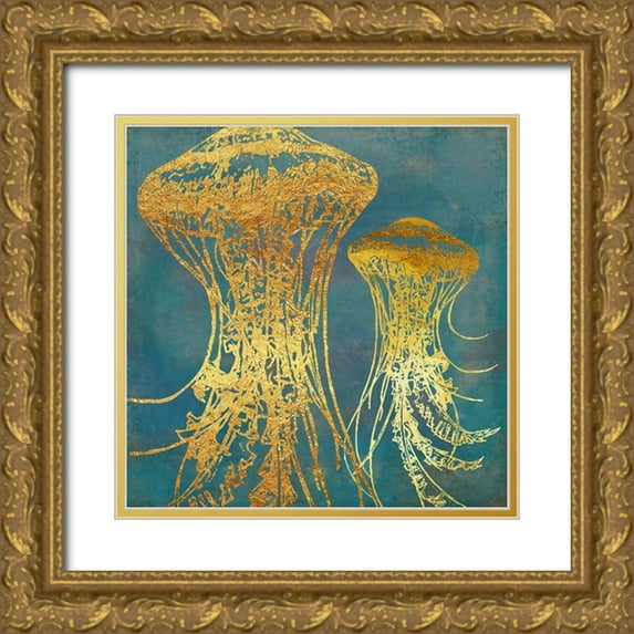 Lavoie, Tina 26x26 Gold Ornate Wood Framed with Double Matting Museum Art Print Titled - Deep Sea Life Iv