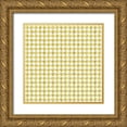 thumbnail image 1 of Lavoie, Tina 26x26 Gold Ornate Wood Framed with Double Matting Museum Art Print Titled - Gold Houndstooth On White, 1 of 4