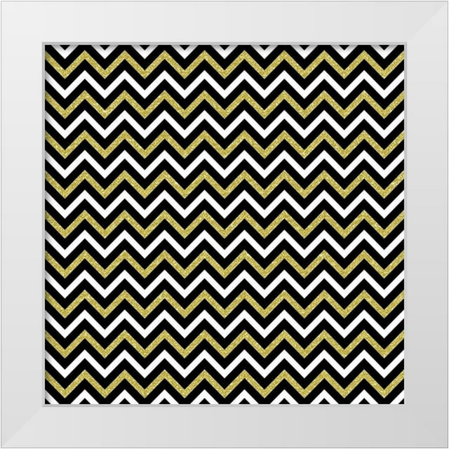 Lavoie, Tina 26x26 White Modern Wood Framed Museum Art Print Titled - Small Bling Chevron