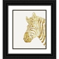 thumbnail image 1 of Lavoie, Tina 26x30 Black Ornate Wood Framed with Double Matting Museum Art Print Titled - Gilt Zebra, 1 of 4