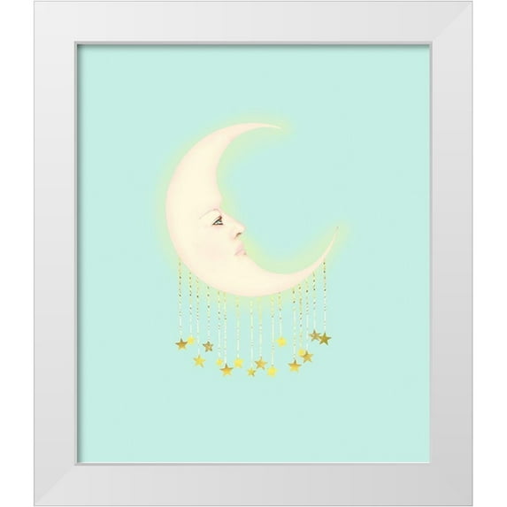 Lavoie, Tina 26x30 White Modern Wood Framed Museum Art Print Titled - Dreaming Of The Moon