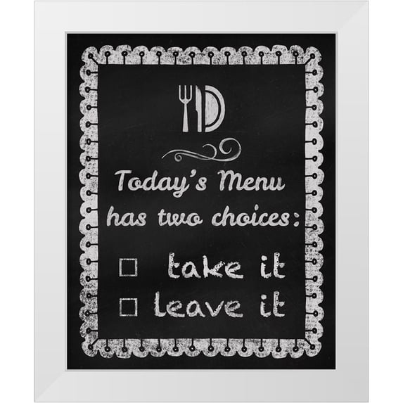 Lavoie, Tina 26x32 White Modern Wood Framed Museum Art Print Titled - Today’s Menu