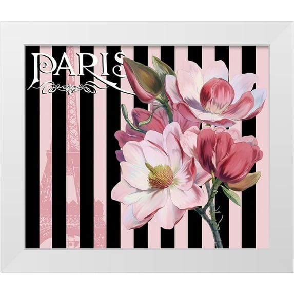 Lavoie, Tina 30x26 White Modern Wood Framed Museum Art Print Titled - Paris Magnolias III