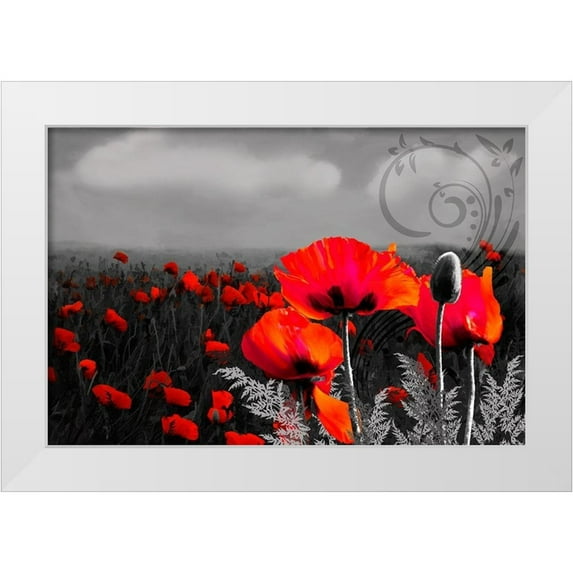 Lavoie, Tina 32x23 White Modern Wood Framed Museum Art Print Titled - Rainy Day Symphony