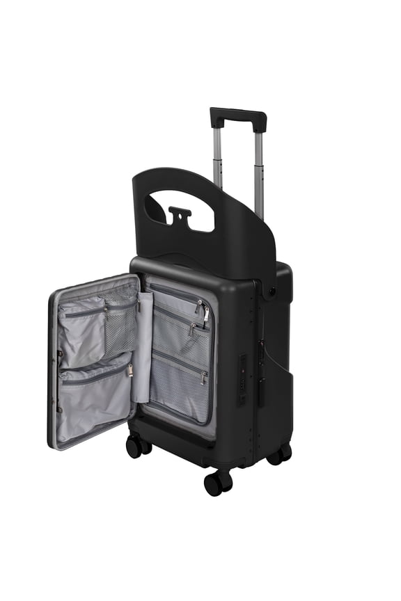 Kids Ride-On Carry On Luggage, 20 Inch PC Hard Shell Suitcase with Front Opening Pocket, Built-in USB & Type-C Charging Port, TSA Lock, Spinner Wheels, Airline Approved Carry On Suitcase for