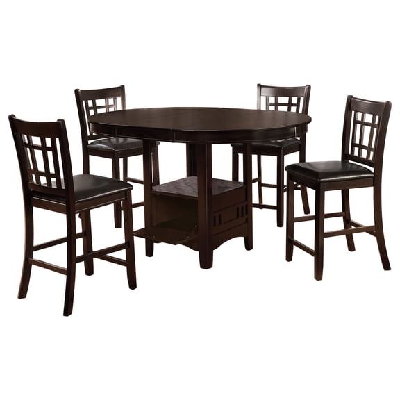 Lavon 5-piece Oval Counter Height Dining Set Espresso
