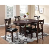 Lavon 5-piece Oval Extension Leaf Dining Set Espresso