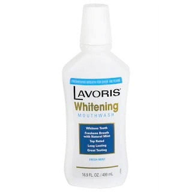 Lavoris Fresh Mint Whitening Mouthwash, 16.9oz. Bottles 3 Pack
