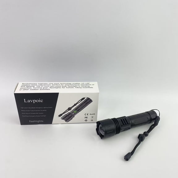 Lavpoic Flashlights,A100 LED EDC Flashlights High Lumens,Bright, Zoomable, Waterproof, Powerful, Emergency Tactical LED Flashlights for Home and 5 Modes, Flashlight for Camping GearHikingWalking