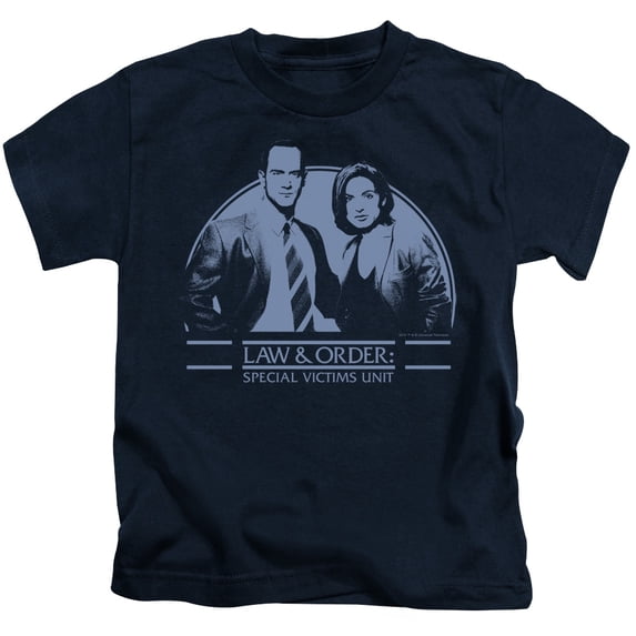 Law And Order Svu Elliot And Olivia Youth 18/1 T-Shirt Navy